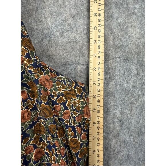 Express Jumpsuit Women Medium Multicolour Floral 100% Rayon Pleated Straight Leg - Picture 6 of 6